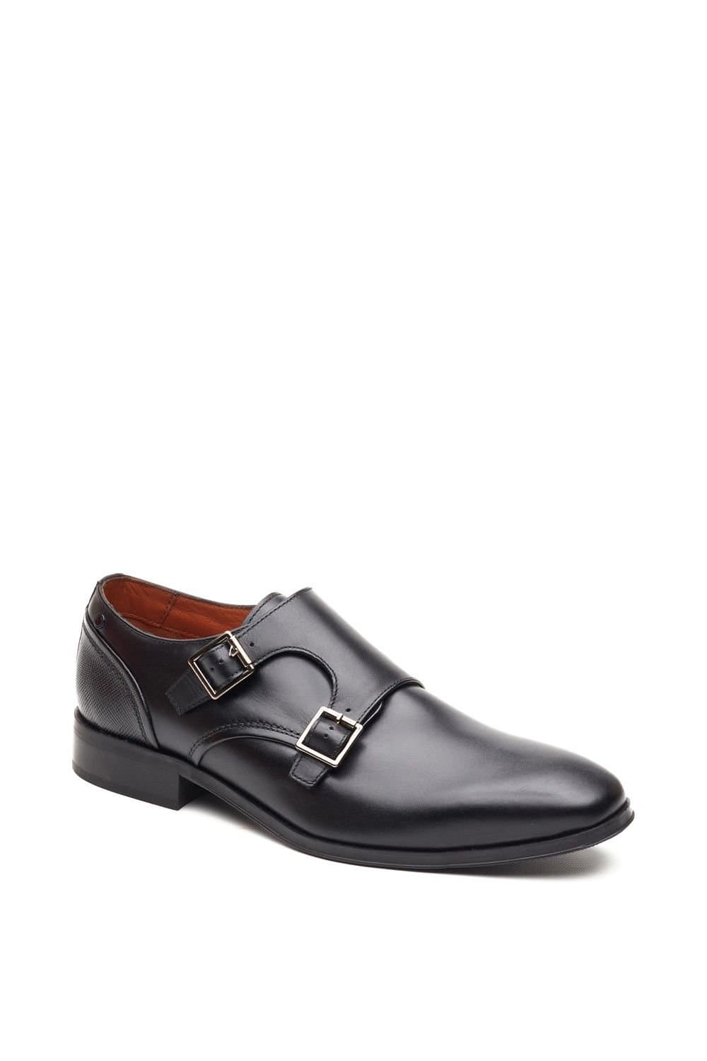 Base London Base London Men's Cleric Double Monk Shoe in Black