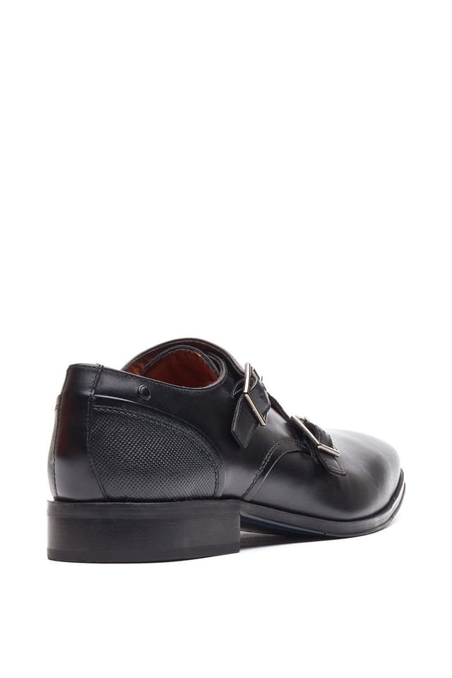 Base London Base London Men's Cleric Double Monk Shoe in Black - 2