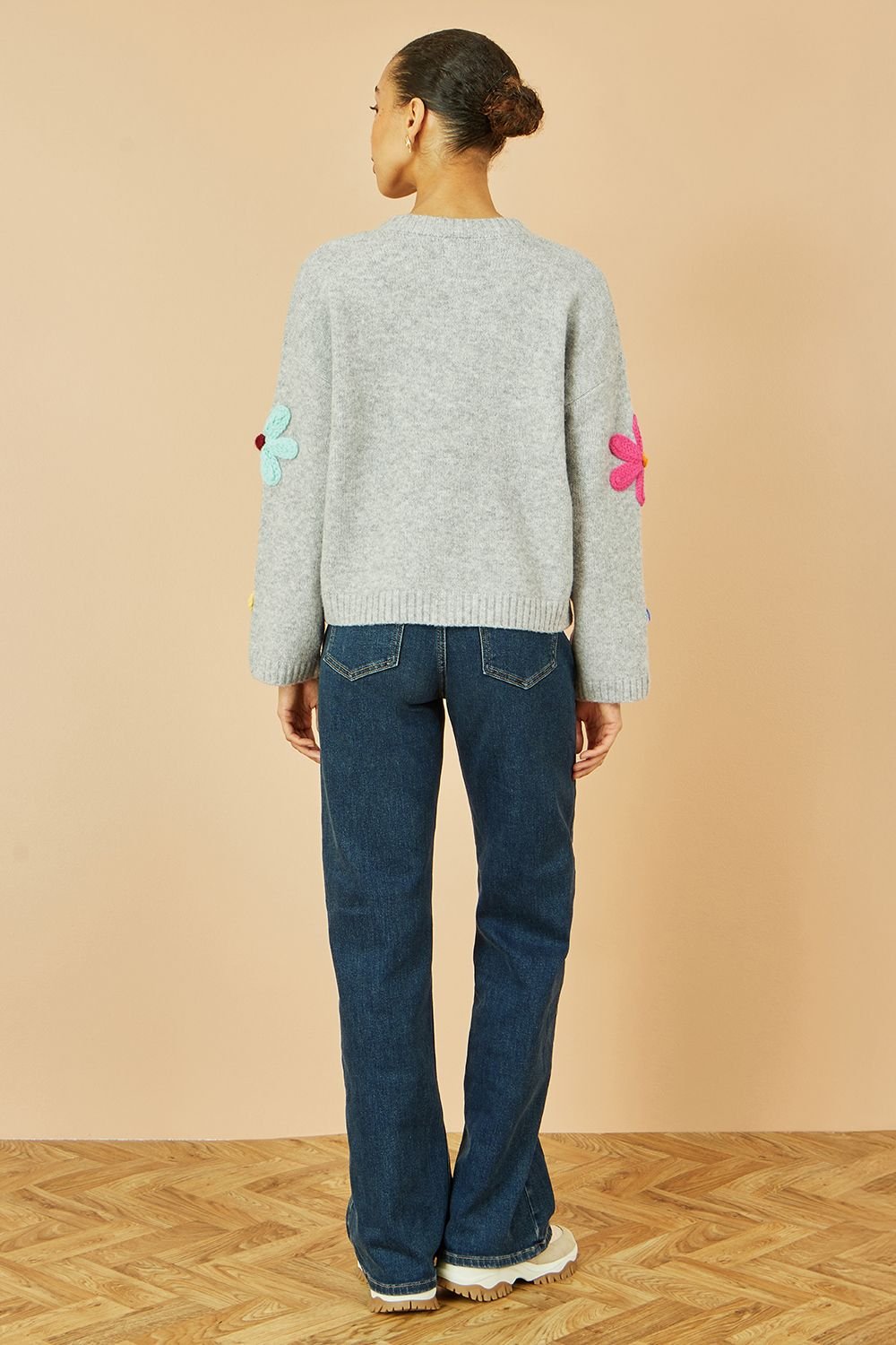 Yumi Yumi Women's Blue Dark Wash Stretch Wide Leg Jeans - 2