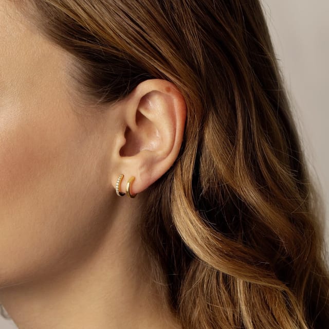Gold Trip Gold Trip Women's Double Hoop Illusion Earrings in Gold - 2