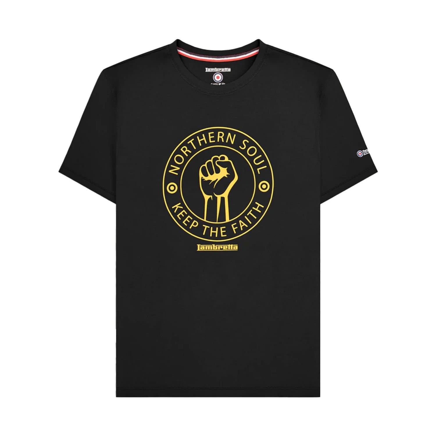 Lambretta Lambretta Men's Northern Soul T-Shirt in Black