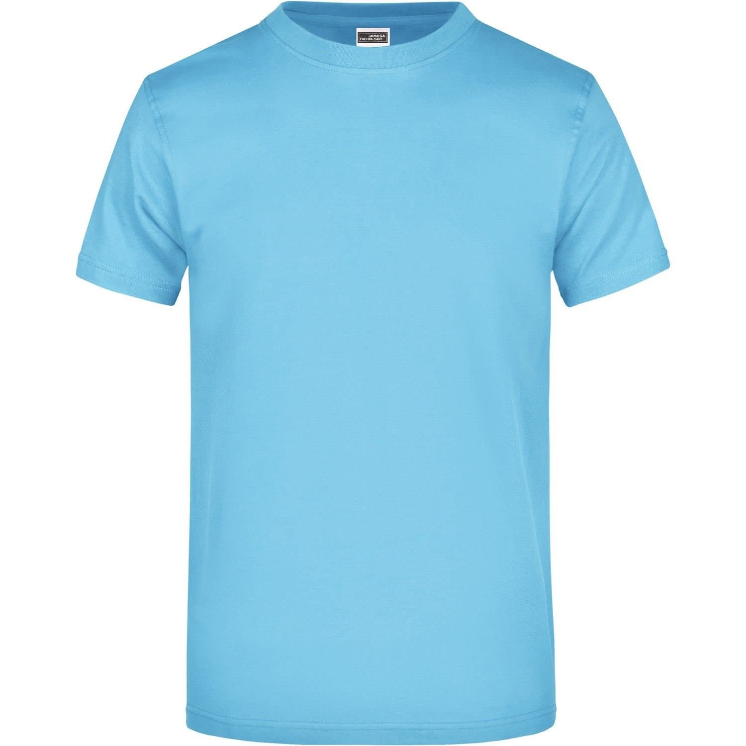 James and Nicholson James and Nicholson Men's Heavyweight Crew Neck T-Shirt in Turquoise