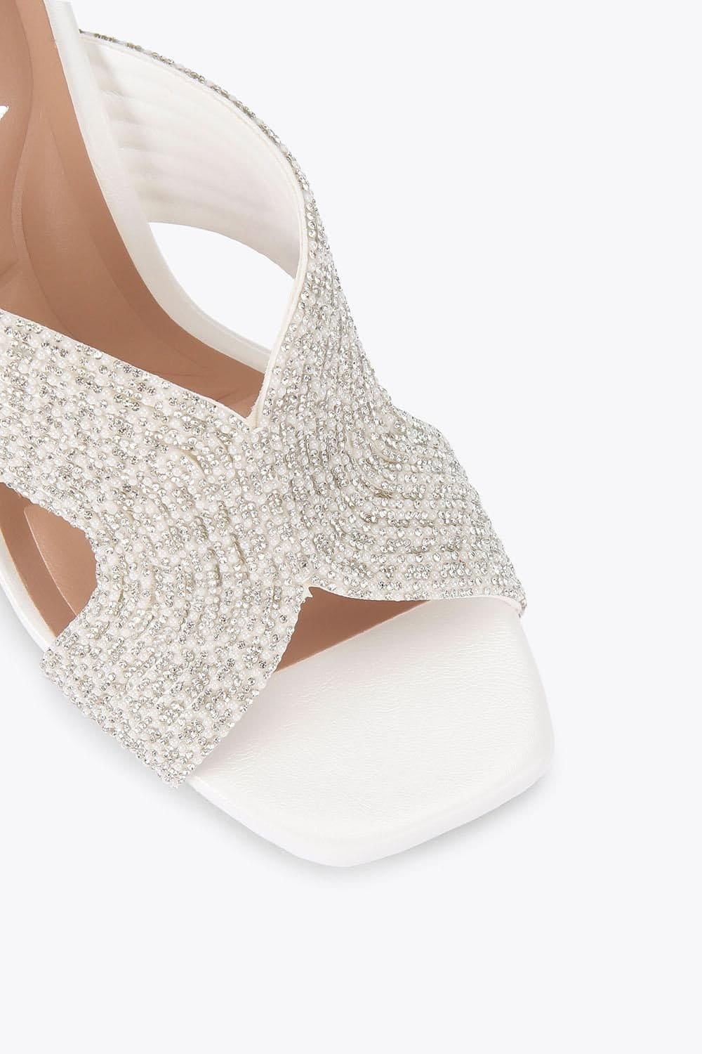 Carvela Carvela Women's 'Paparazzi Pearl Block' Heels in White - 4