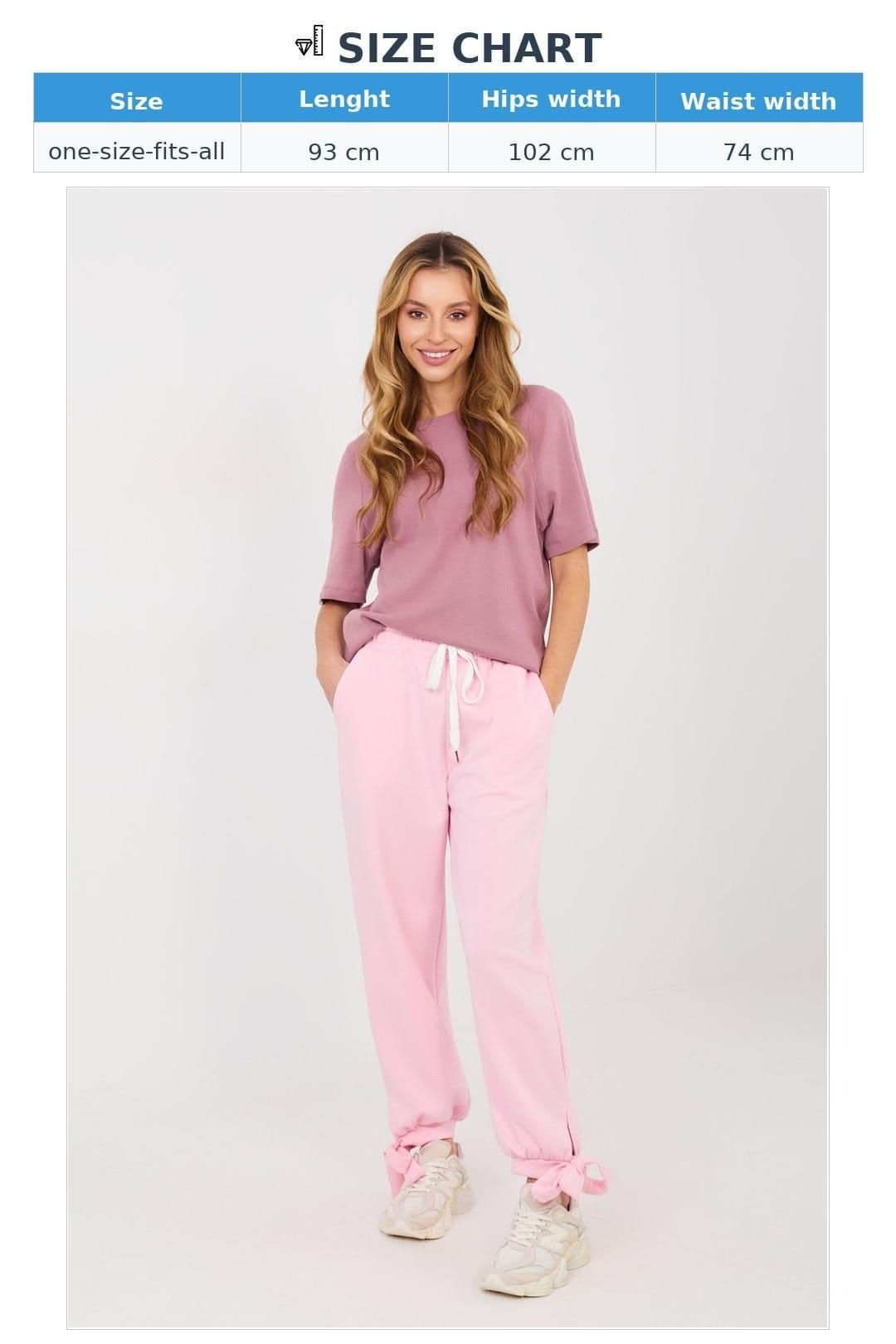 Love Lace Love Lace Women's Viscose Elastane High Waist Jogger Trousers in Pink - 4