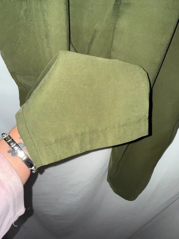 New Look 🌿New Look Khaki Paperbag Cargo Pants Size 18 VGC 🍃