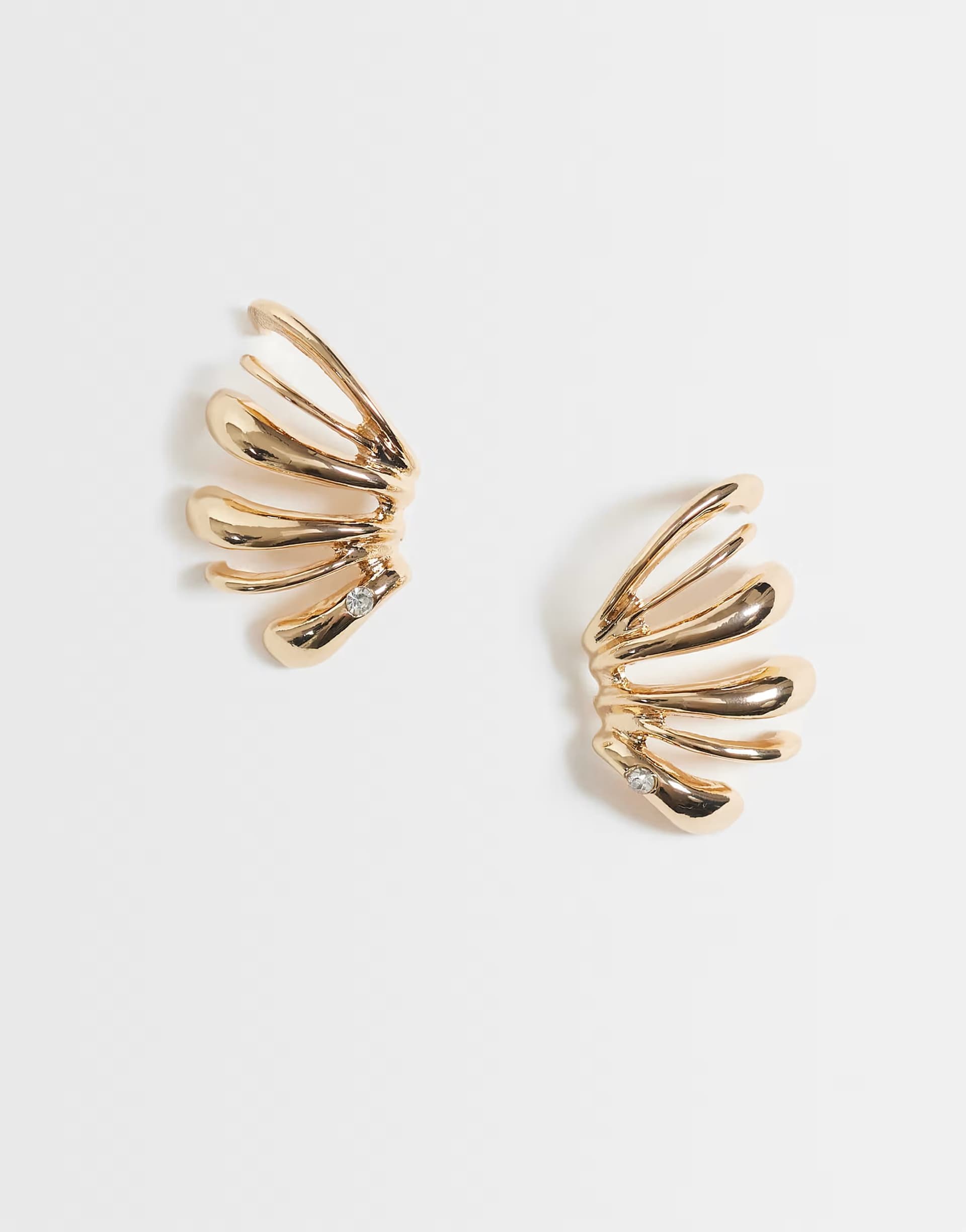 ASOS ASOS DESIGN Crawler earring in gold tone with diamante detail