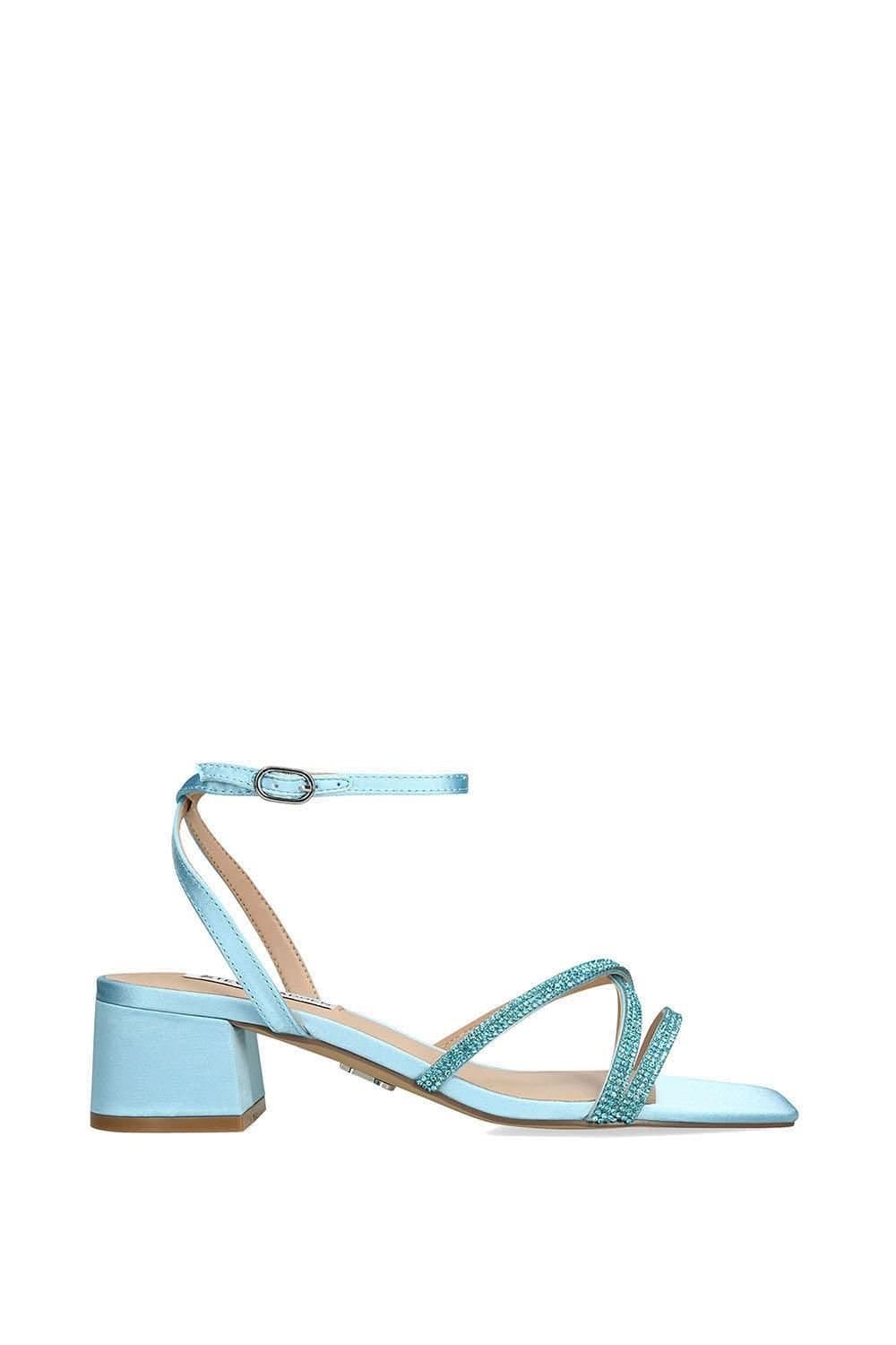 Steve Madden Steve Madden Blue Satin Sandals