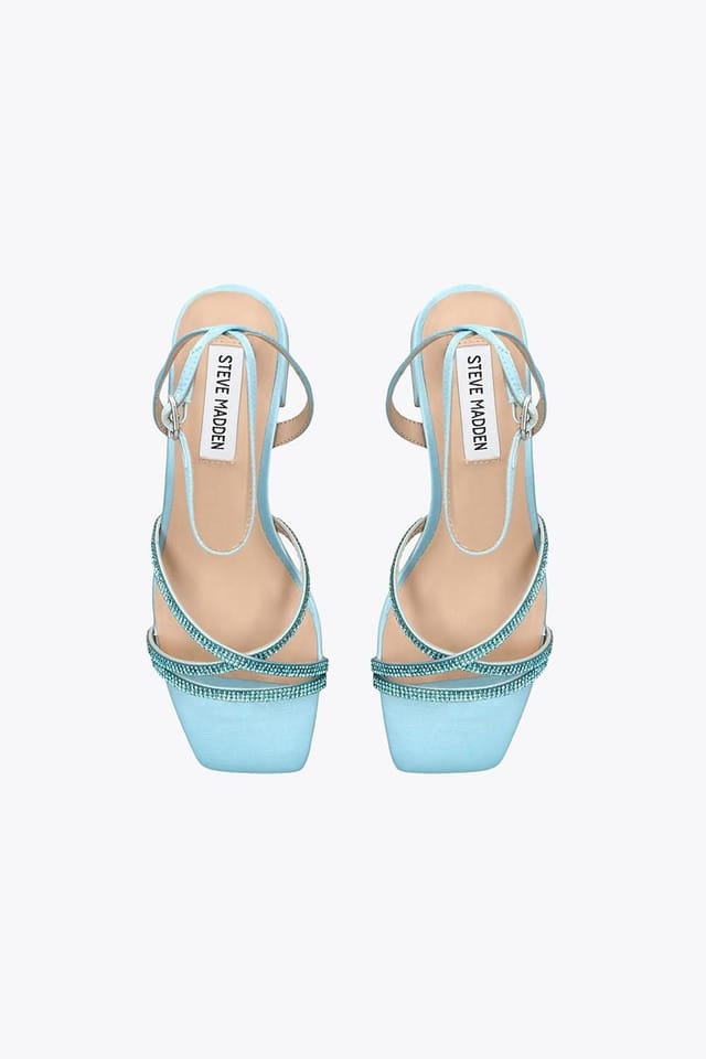 Steve Madden STEVE MADDEN Women's 'Gabby Blue Satin' Satin Sandals - 2