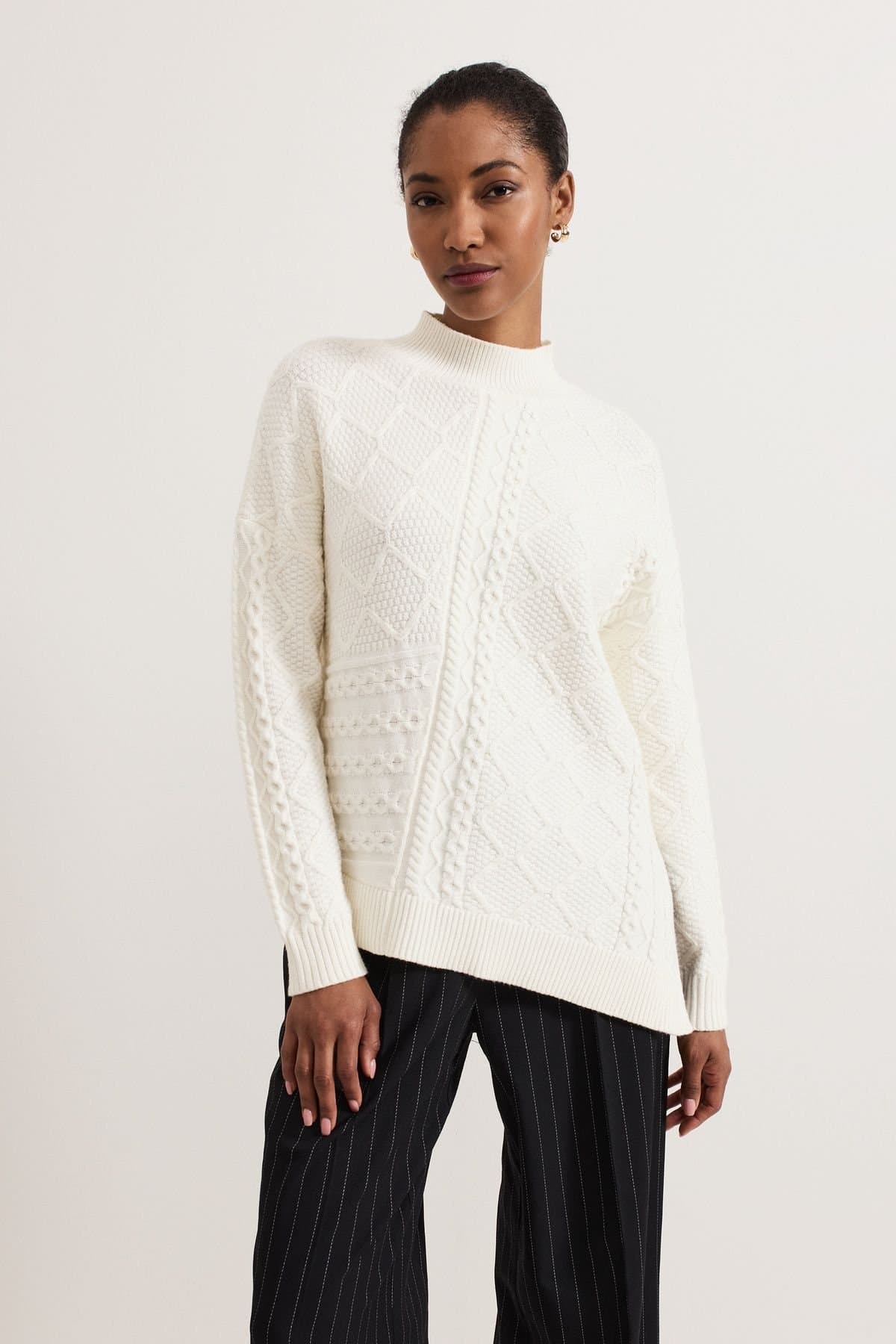 Phase Eight Phase Eight Women's Casey Cable Knit Jumper in Off-White
