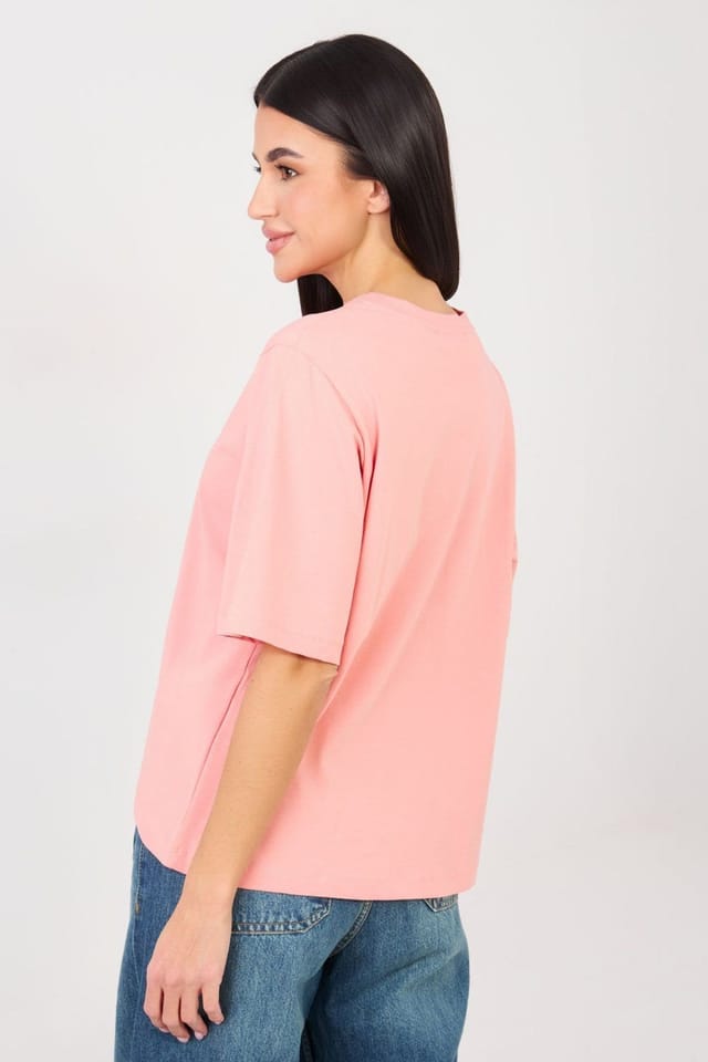 Love Lace Love Lace Women's Everyday Basic T-Shirt With Casual Character in Pink - 3