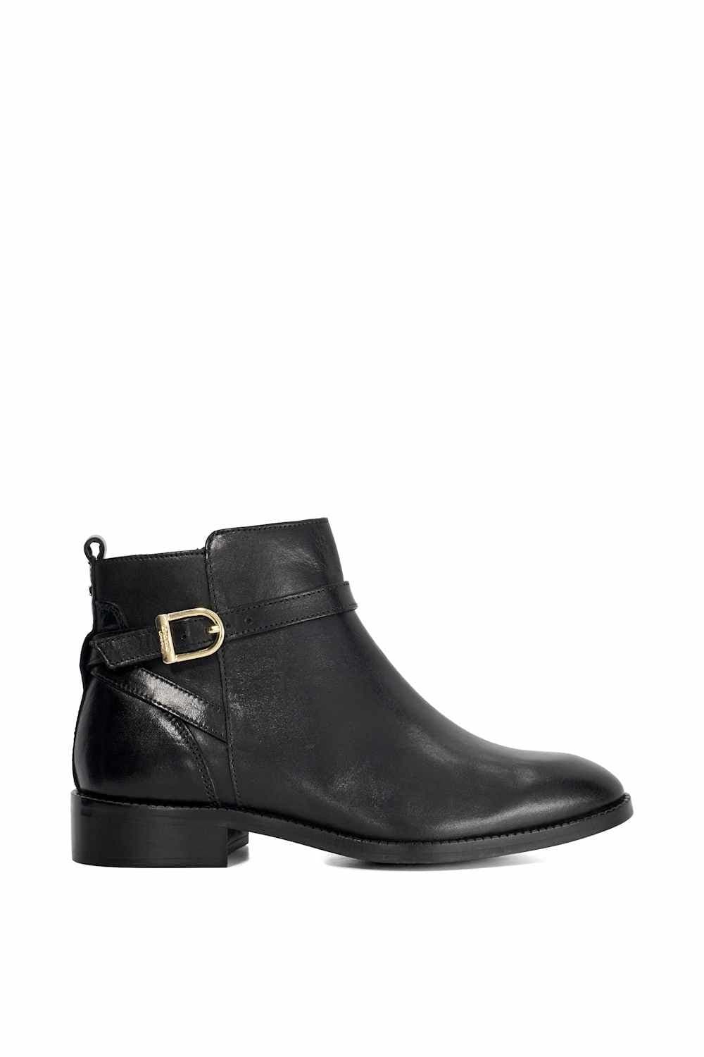 Dune London Dune London Women's Wide Fit 'Pemma' Leather Ankle Boots in Black