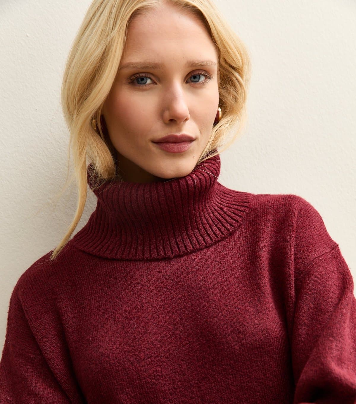New Look New Look Dark Red Roll Neck Jumper