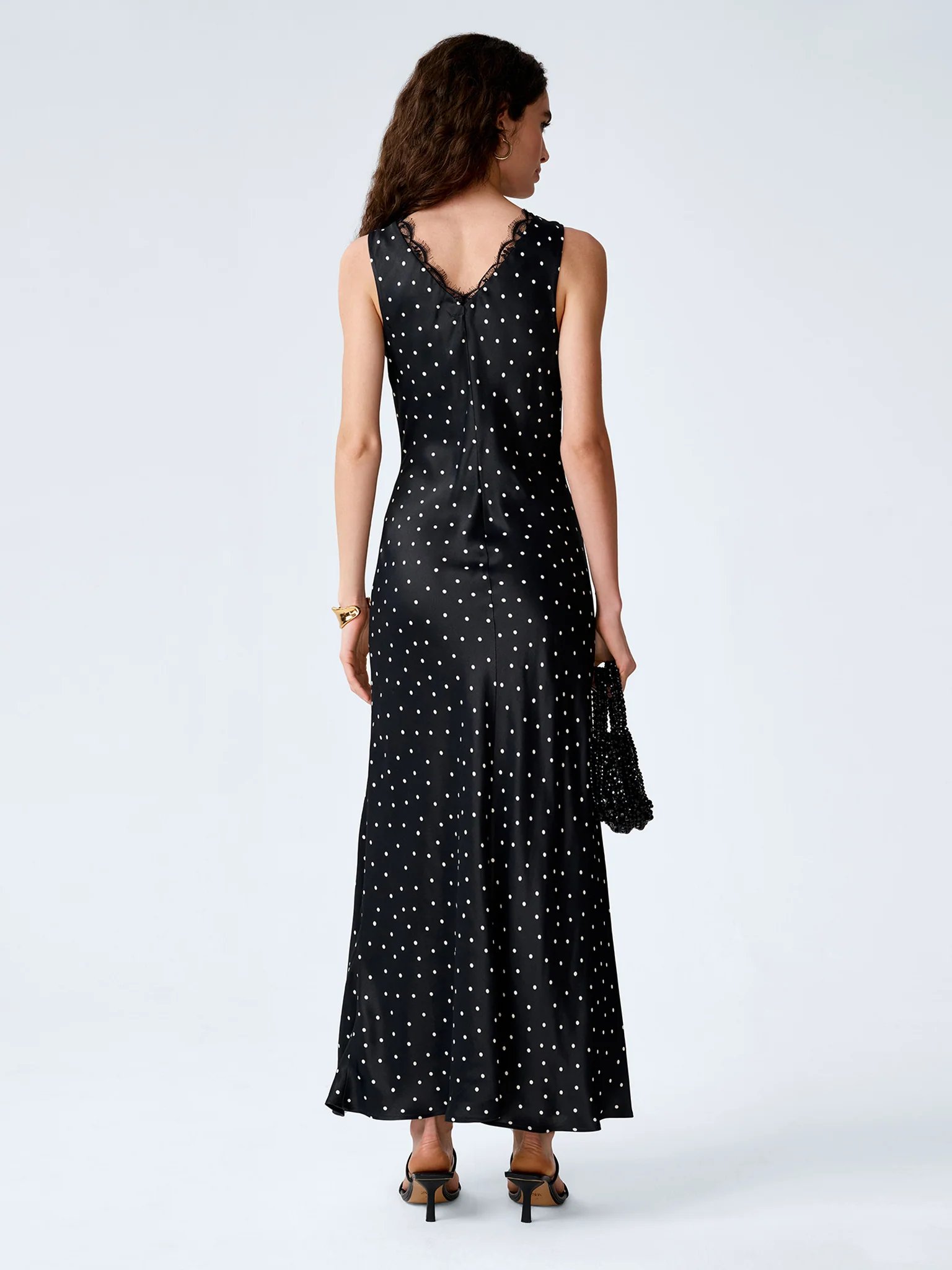 OMNES Jennifer Dress in Black Polka Dot - 2