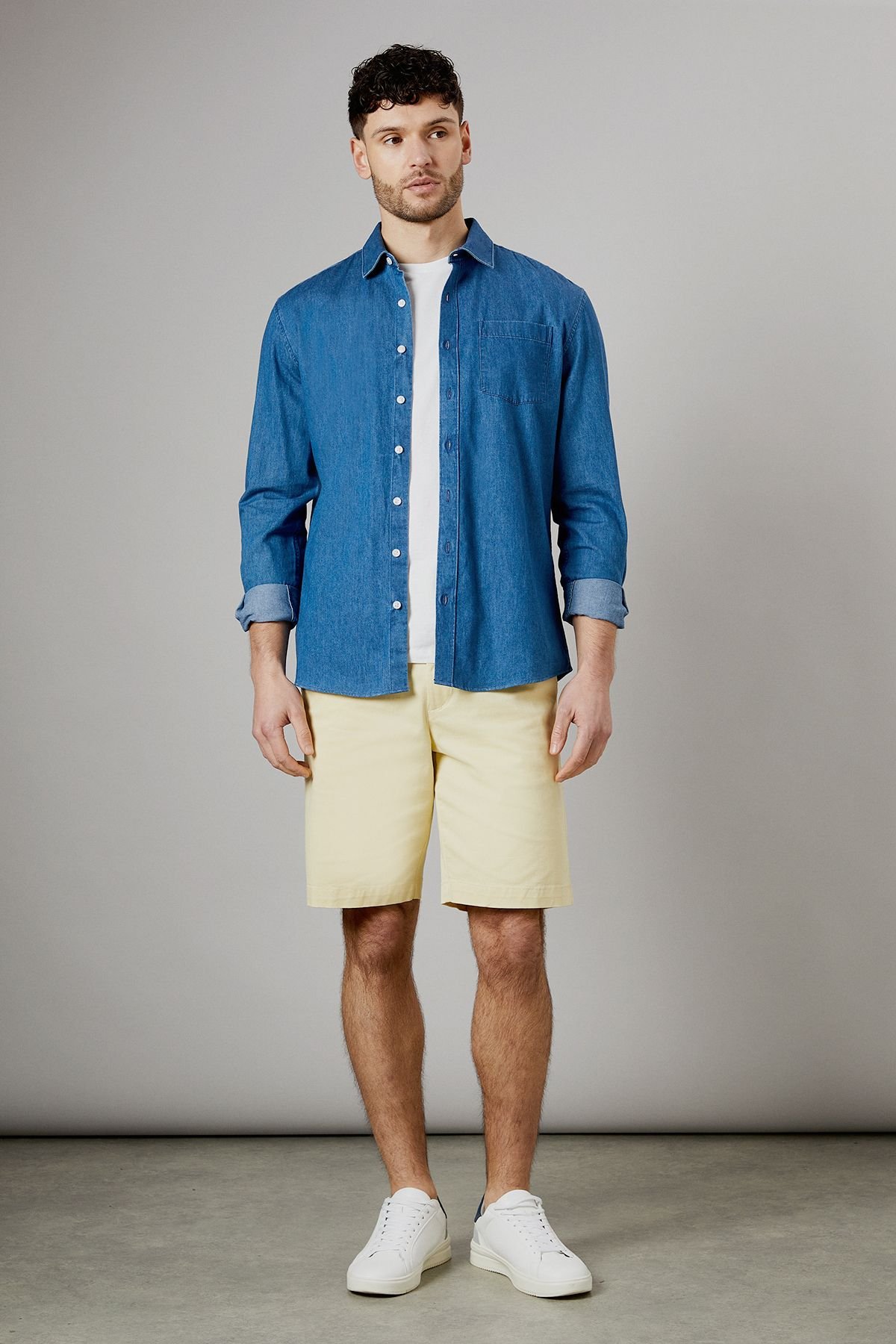 Maine Maine Men's Premium Chino Shorts in Yellow - 2