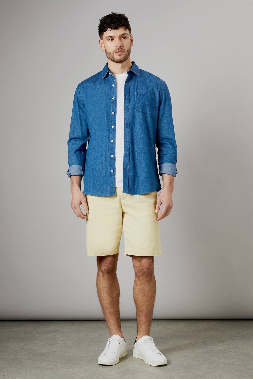 Maine Maine Men's Premium Chino Shorts in Yellow - 3