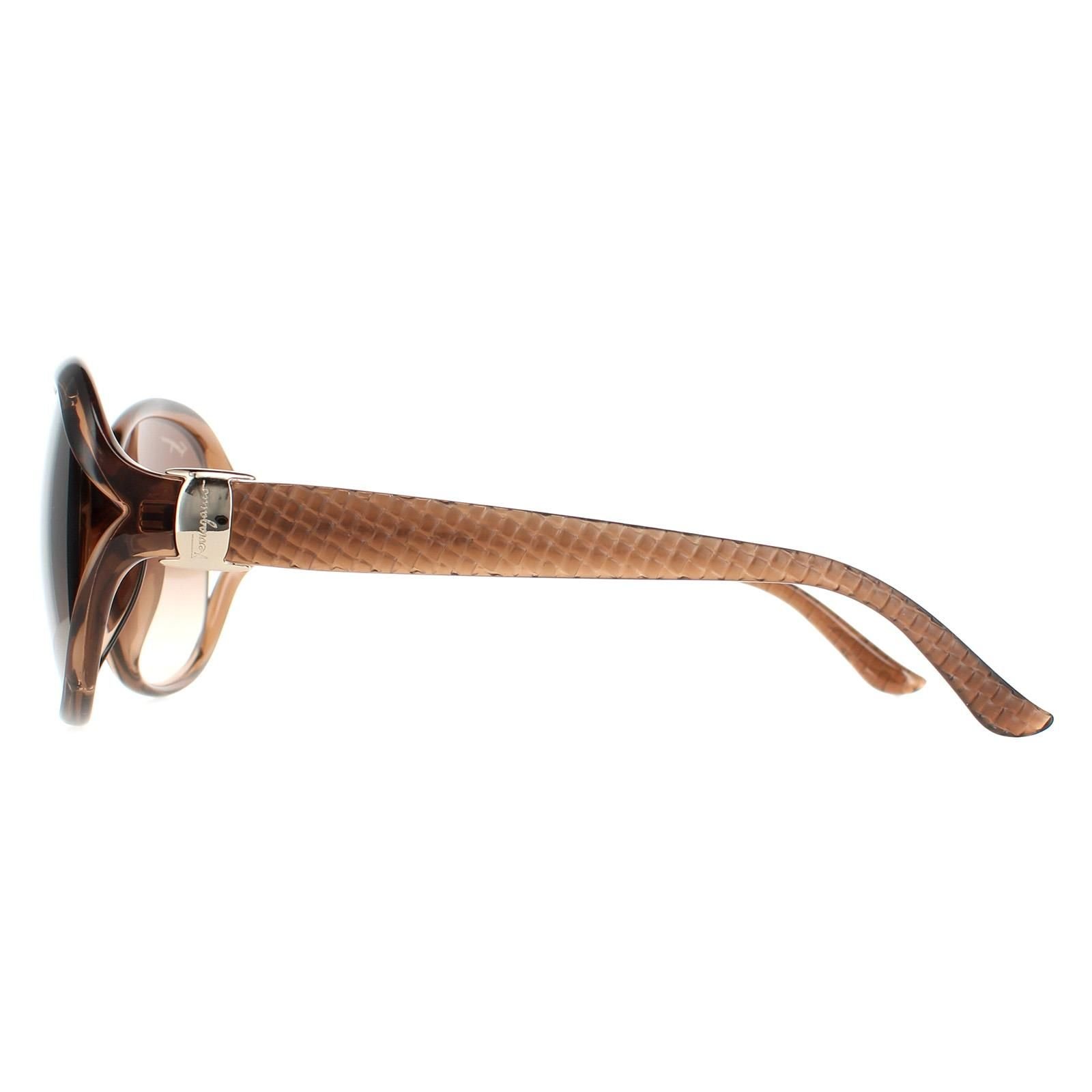 Salvatore Ferragamo Salvatore Ferragamo Women's Oval Light Brown Brown Gradient SF770SA - 3