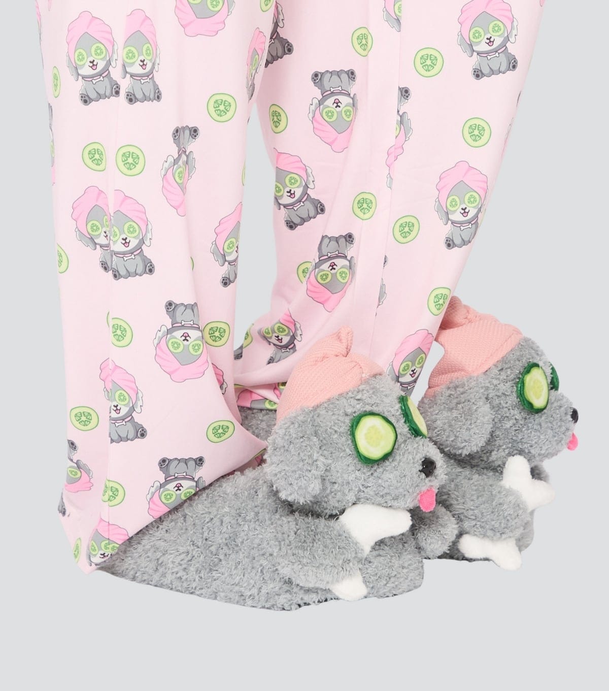 Loungeable Women's Grey Doggy Slippers Loungeable New Look - 4