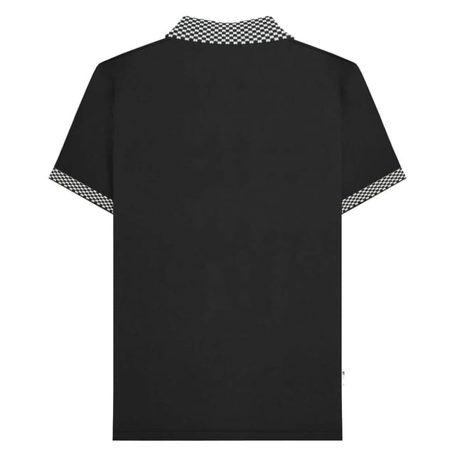 Lambretta Lambretta Men's SS25 Two Tone Polo Shirt in Black - 3