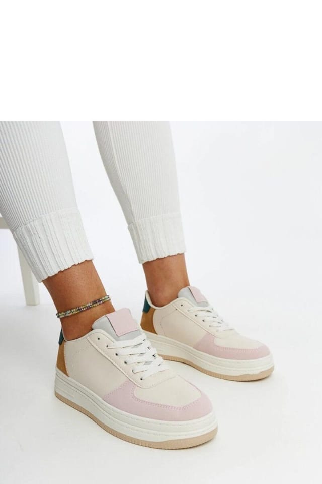 Love Lace Love Lace Women's Adidas Pastel Suede Platform Sneakers with Beige Rubber Sole in White - 2