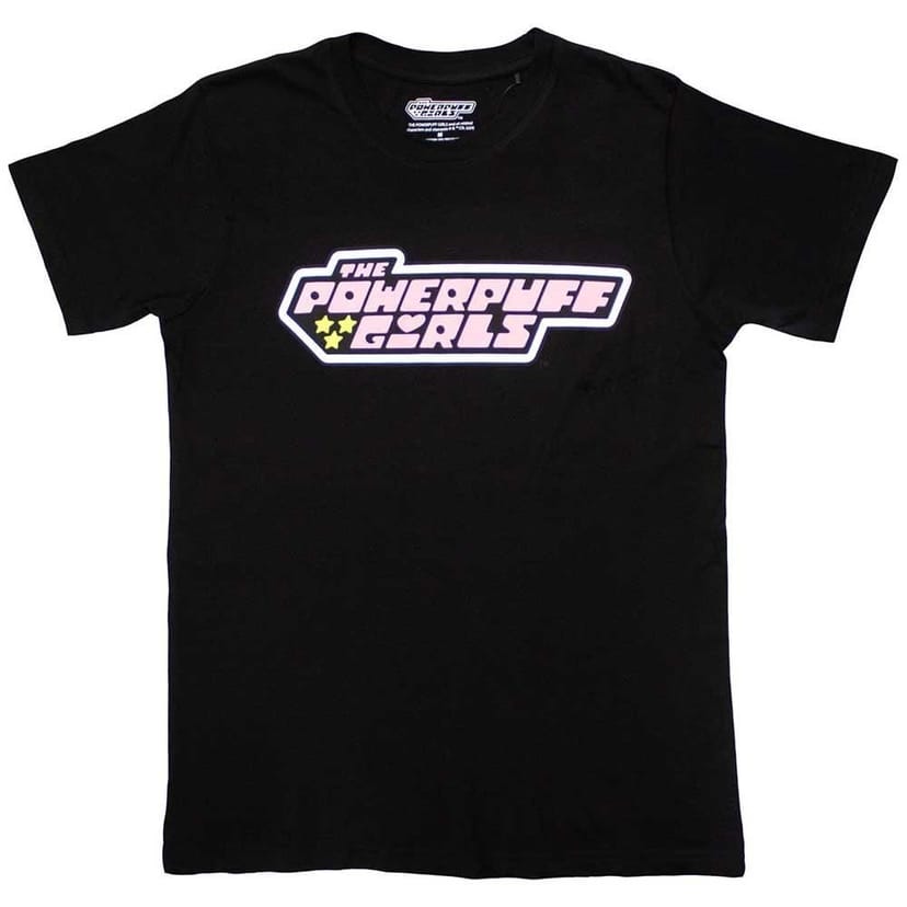 Powerpuff Girls Powerpuff Girls Men's Logo T-Shirt in Black - 1