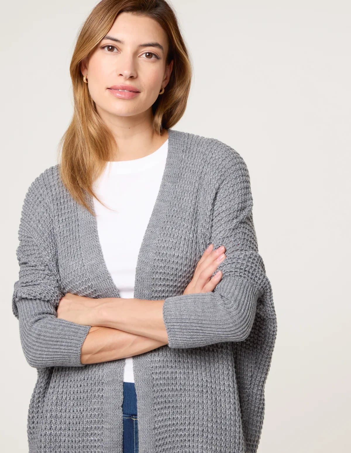 Blue Vanilla Textured Cardigan