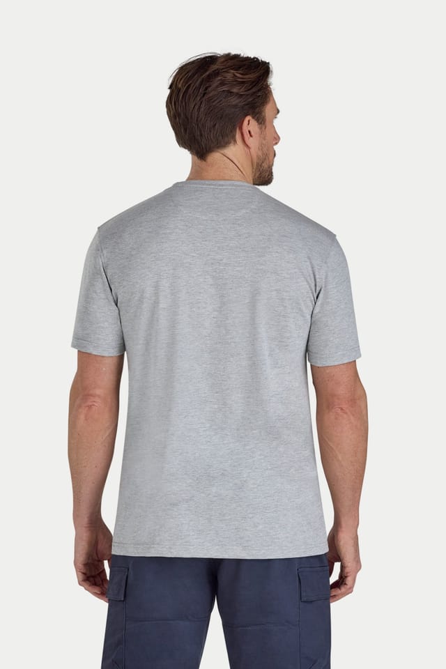 raging bull Raging Bull Men's Embroidered Bull T-Shirt in Grey - 2