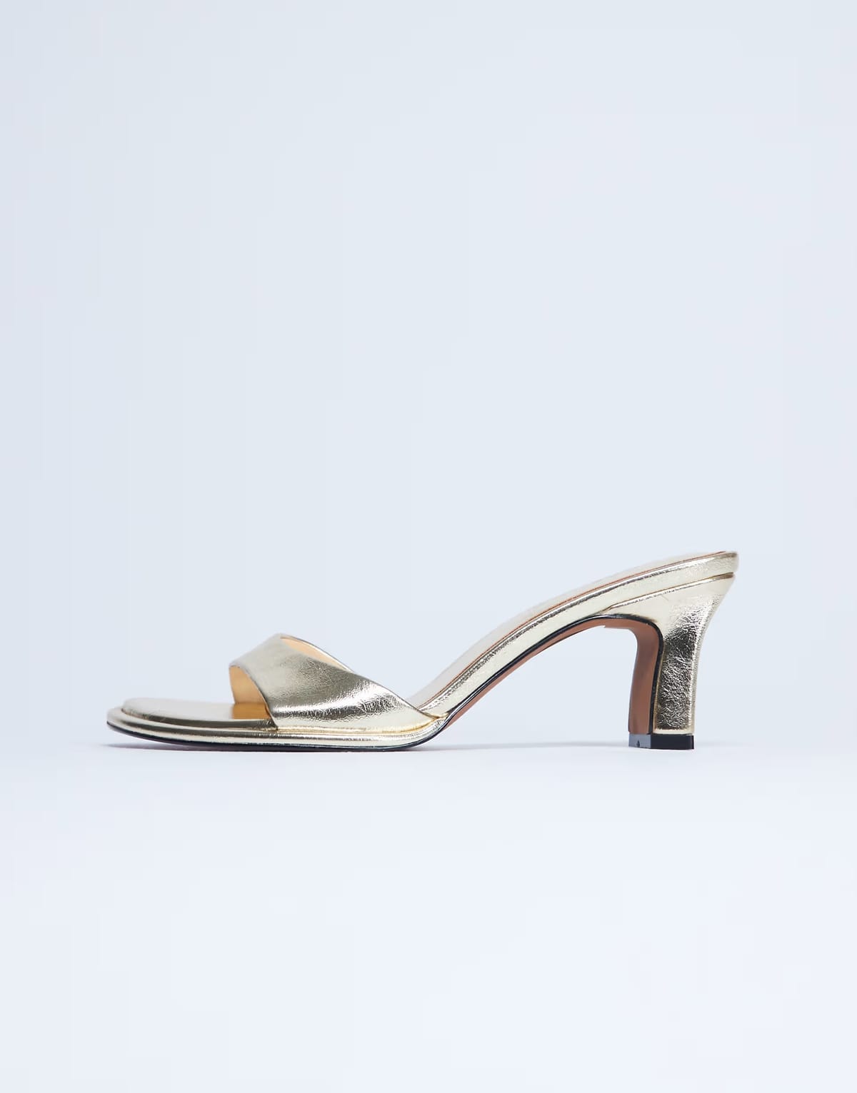 ASOS Topshop Ari mule heeled sandal in gold - 1