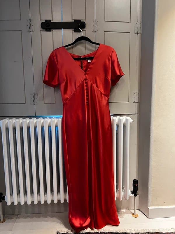 Topshop Topshop coral pink satin dress