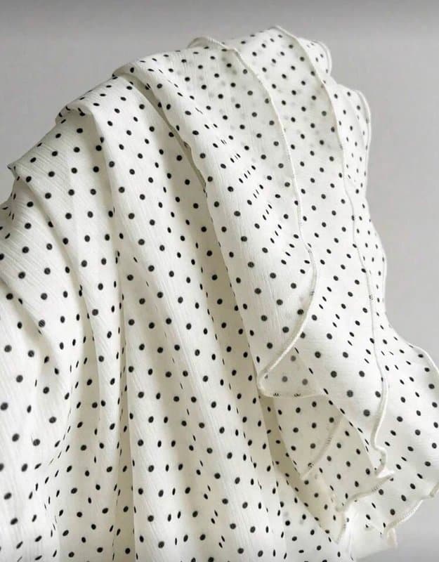 Bershka chiffon polka dot skirt