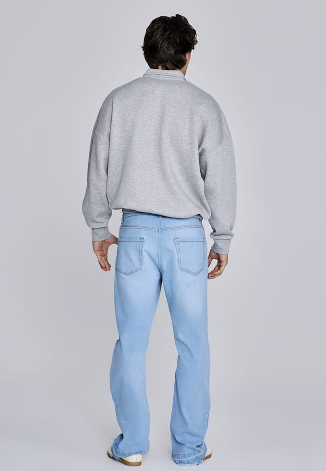SikSilk SikSilk Men's Essentials Polo Sweater in Grey - 3