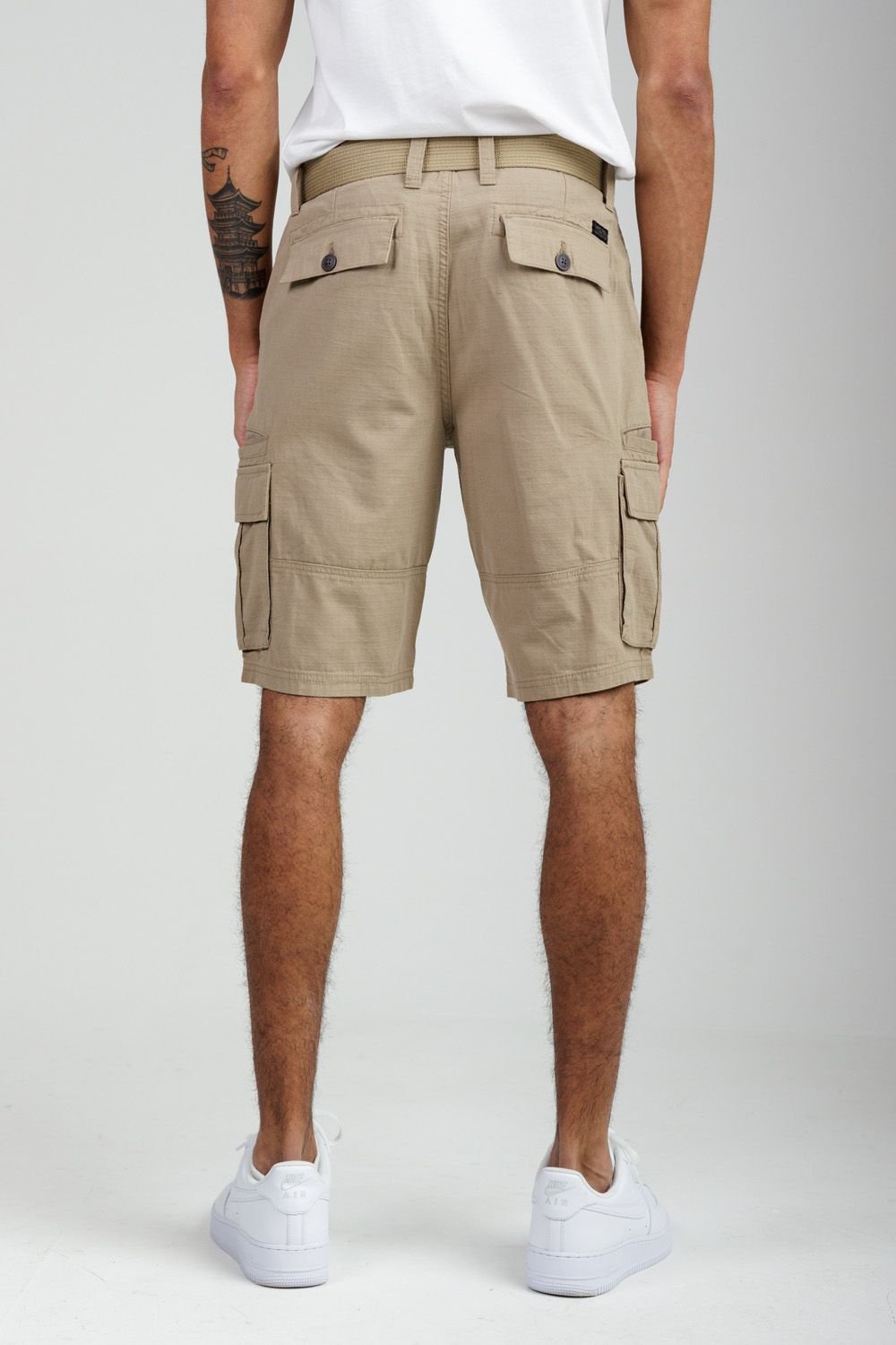 Tokyo Laundry Tokyo Laundry Men's Cotton Ripstop Cargo Shorts in Stone - 2