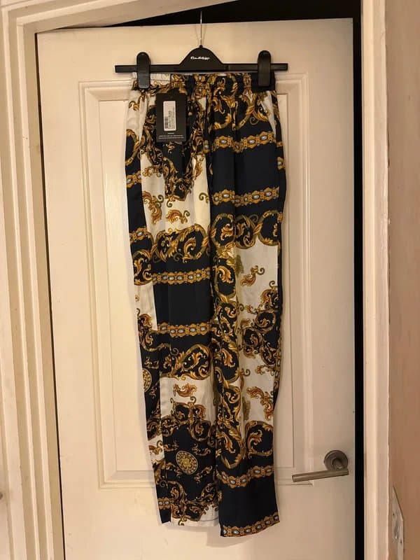 PLT PLT Patterned Satin Trousers UK Size 6