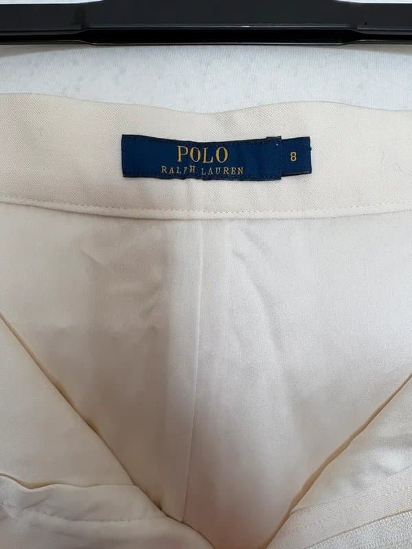 Polo Ralph Lauren Polo Ralph Lauren Cream Wool Trousers UK 8/10 BNWOT Designer Wide Leg Luxe