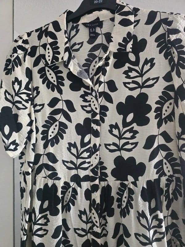 New Look Black and white ladies shirt dress - 1