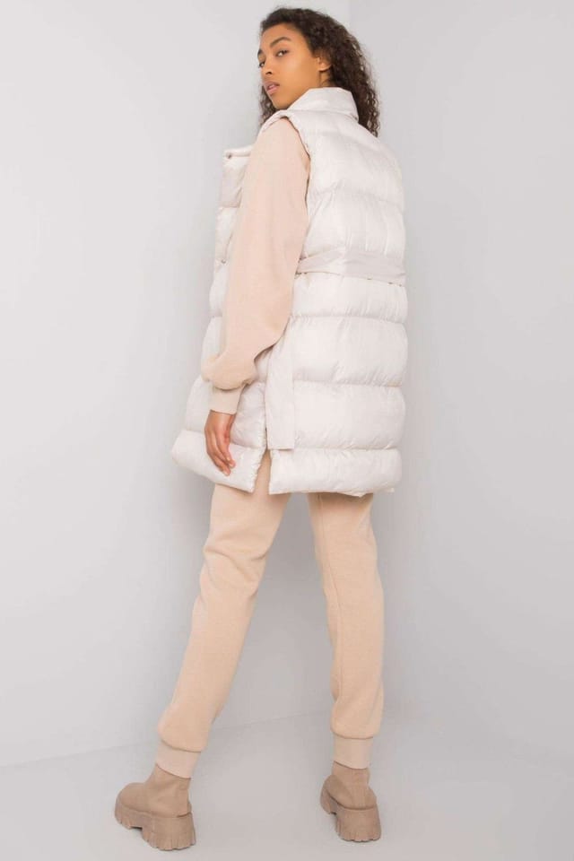 Love Lace Love Lace Women's Down Vest Sweatshirt Sweatpants Set Style 160800 in Beige - 3