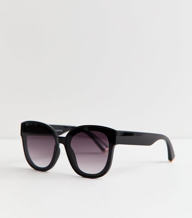 New Look Black Preppy Oversized Overlay Sunglasses New Look - 2