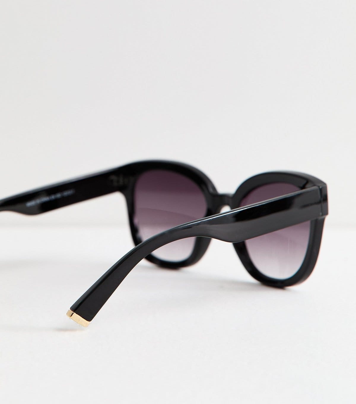 New Look Black Preppy Oversized Overlay Sunglasses New Look - 4