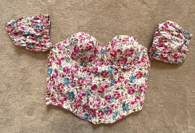 ASOS ASOS Design floral Bardot corset