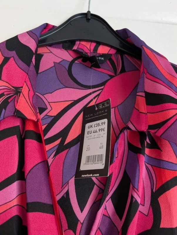 New Look Satin wrap style dress size 20