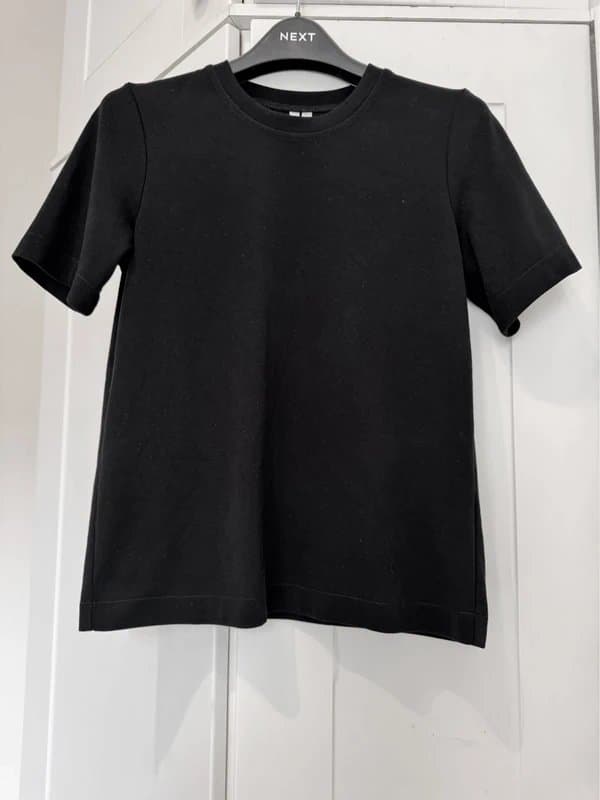 ARKET Arket Pearl Heavy weight cotton t shirt black
