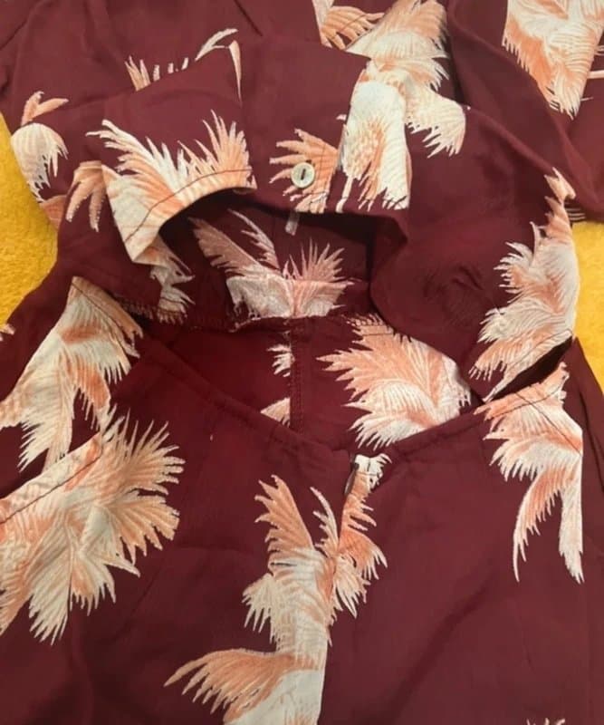 ASOS ASOS design palm tree 2 in 1 shirt and shorts Playsuit