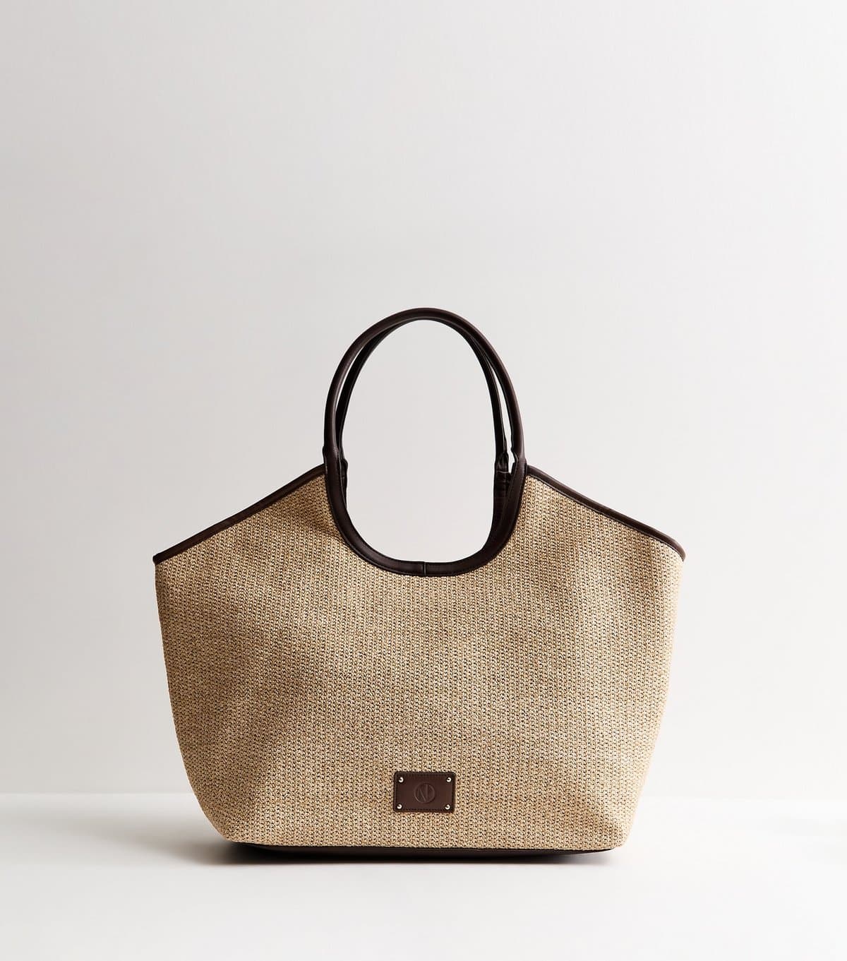 New Look New Look Stone Raffia Look Tote Bag