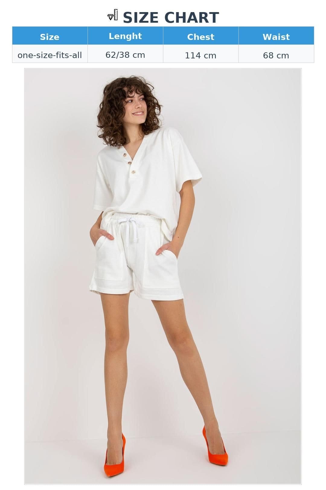 Love Lace Love Lace Women's Heart Neck Blouse & Tie Waist Shorts Set in Off-White - 4