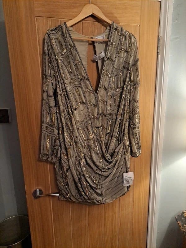 ASOS Design ASOS embellished shift mini dress size 18
