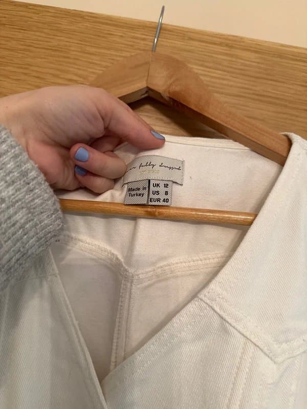 Never Fully Dressed Never Fully Dressed white denim playsuit UK12