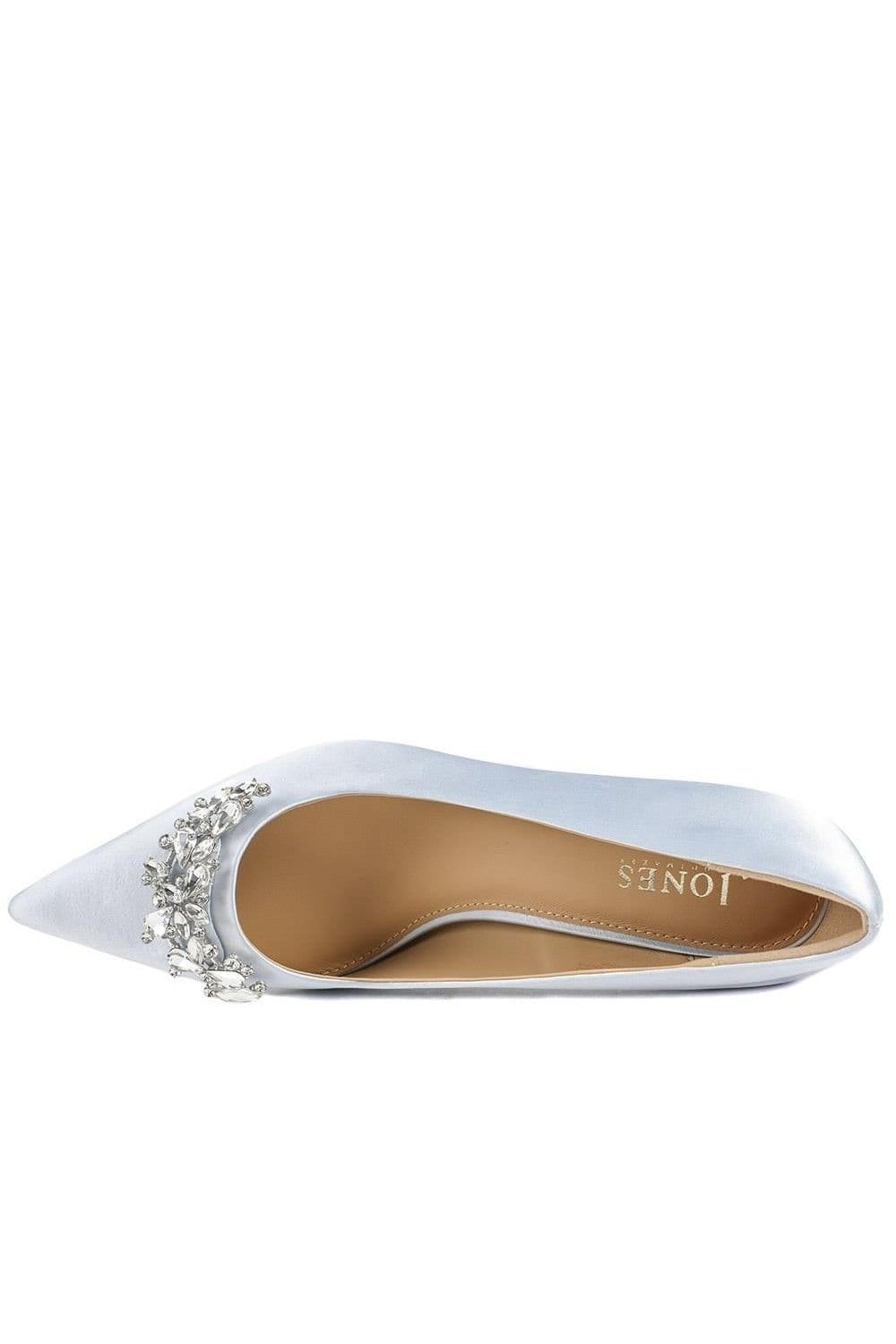 Jones Bootmaker Jones Bootmaker Women's Ysobel Jewelled Occasion Court Shoes in Pale Blue - 4