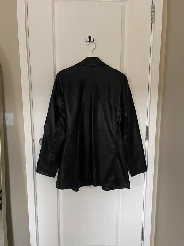 Topshop Topshop leather look blazer