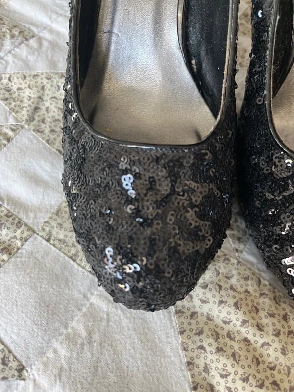 New Look New Look black sequin heels size 6