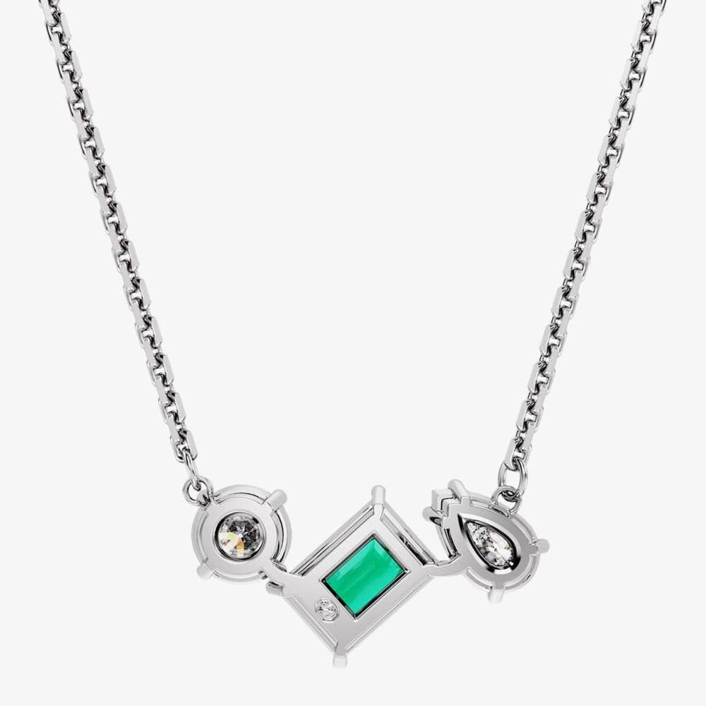 Swarovski Swarovski Women's Mesmera Green Mixed Cuts Rhodium Plated Necklace 5668278 - 4