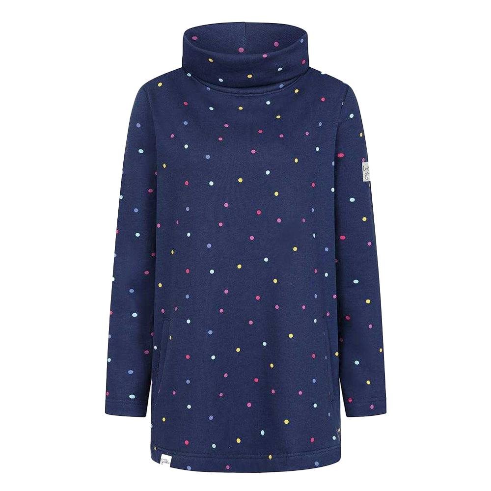 Lazy Jacks Lazy Jacks Women's Polka Dot Sweatshirt in Navy - 1